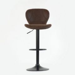 Барный стул Barneo N-86 Time / Black / VPU Brown Vintage коричневый винтаж PK970-18 в Кировграде - kirovgrad.mebel24.online | фото 3