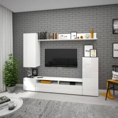 Гостиная Альфа (Белый/Белый глянец) в Кировграде - kirovgrad.mebel24.online | фото