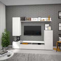 Гостиная Альфа (Белый/Белый глянец) в Кировграде - kirovgrad.mebel24.online | фото 2