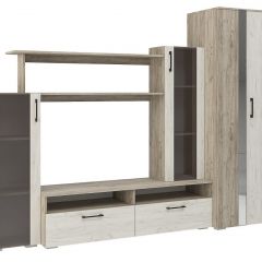 Гостиная Эмма (Дуб Крафт серый/белый) в Кировграде - kirovgrad.mebel24.online | фото 2