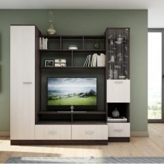 Гостиная ЛЕОН-4 (Анкор белый/Анкор темный) в Кировграде - kirovgrad.mebel24.online | фото