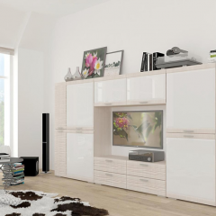 Гостиная ЛОТОС (модульная) Бодега белая в Кировграде - kirovgrad.mebel24.online | фото 3