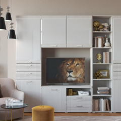 Гостиная ЛОТОС (модульная) Бодега белая в Кировграде - kirovgrad.mebel24.online | фото 10