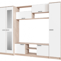 Гостиная МГС 3 Исполнение 1 (Дуб сонома/Белый) в Кировграде - kirovgrad.mebel24.online | фото 2