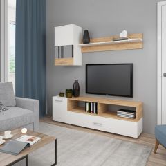 Гостиная Оскар 2 (Белый/Дуб Золотой) в Кировграде - kirovgrad.mebel24.online | фото