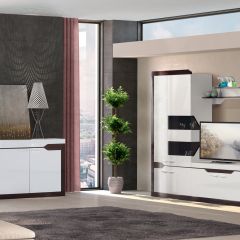 Гостиная Ронда 3 Белый глянец/венге в Кировграде - kirovgrad.mebel24.online | фото