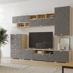 Гостиная Скайлайн (Дуб сонома/графит) в Кировграде - kirovgrad.mebel24.online | фото