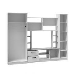 Гостиная СОЛО ЛДСП Белый /ЛДСП Ателье светлое в Кировграде - kirovgrad.mebel24.online | фото 2
