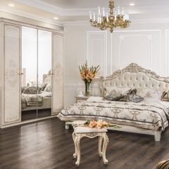 Комод 4 ящика с Зеркалом ППУ (крем) коллекция Патрисия в Кировграде - kirovgrad.mebel24.online | фото 5