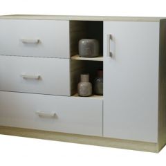 Комод К-3.1 (Дуб сонома/Белый жемчуг) в Кировграде - kirovgrad.mebel24.online | фото