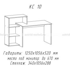 Компьютерный стол №10 (Анкор белый) в Кировграде - kirovgrad.mebel24.online | фото