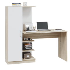 Стол компьютерный Софт (УНИ) Дуб Сонома/Белый в Кировграде - kirovgrad.mebel24.online | фото