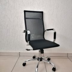 Кресло Barneo K-111H для персонала (черная сетка) в Кировграде - kirovgrad.mebel24.online | фото