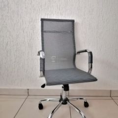Кресло Barneo K-111H для персонала (серая сетка) в Кировграде - kirovgrad.mebel24.online | фото