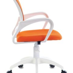 Кресло BRABIX "Fly MG-396W", пластик белый, сетка, оранжевое, 532401, MG-396W_532401 в Кировграде - kirovgrad.mebel24.online | фото 3