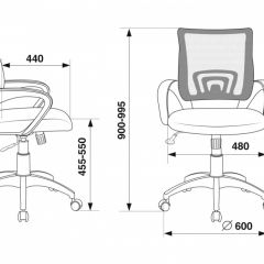 Кресло Бюрократ CH-695N/BL/TW-11 синий TW-05 черный TW-11 в Кировграде - kirovgrad.mebel24.online | фото 4