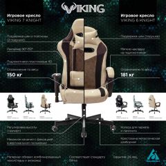 Кресло игровое Бюрократ VIKING 7 KNIGHT BR FABRIC коричневый/бежевый в Кировграде - kirovgrad.mebel24.online | фото 5