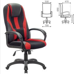 Кресло компьютерное BRABIX PREMIUM "Rapid GM-102" (экокожа/ткань, черное/красное) 532107 в Кировграде - kirovgrad.mebel24.online | фото 2