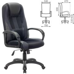 Кресло компьютерное BRABIX PREMIUM "Rapid GM-102" (экокожа/ткань, черное/серое) 532105 в Кировграде - kirovgrad.mebel24.online | фото 2