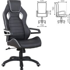 Кресло компьютерное BRABIX "Techno Pro GM-003" (черное/серое, вставки серые) 531814 в Кировграде - kirovgrad.mebel24.online | фото 2