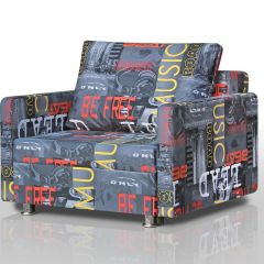 Диван Реал 80 с подлокотниками (Принт "MUSIC") в Кировграде - kirovgrad.mebel24.online | фото