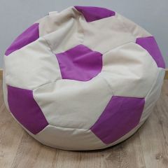 Кресло-мешок Мяч M (Nice Vanilla-Shaggy Fuchsia) в Кировграде - kirovgrad.mebel24.online | фото