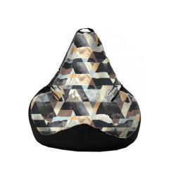 Кресло-мешок XL Snow Brown-Black в Кировграде - kirovgrad.mebel24.online | фото