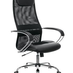 Кресло офисное BRABIX PREMIUM "Stalker EX-608 CH" (хром, ткань-сетка/кожзам, черное) 532091 в Кировграде - kirovgrad.mebel24.online | фото