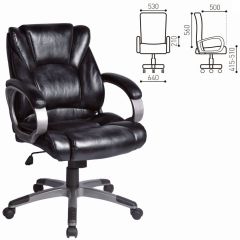 Кресло офисное BRABIX "Eldorado EX-504", экокожа, черное, 530874 в Кировграде - kirovgrad.mebel24.online | фото 3