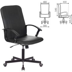 Кресло офисное BRABIX "Simple EX-521" (экокожа, черное) 532103 в Кировграде - kirovgrad.mebel24.online | фото 2
