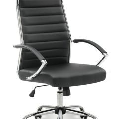 Кресло офисное BRABIX "Style EX-528", экокожа, хром, черное, 531947 в Кировграде - kirovgrad.mebel24.online | фото
