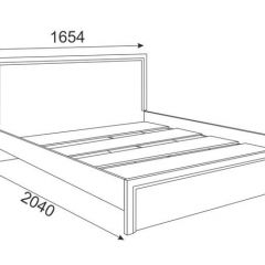 Кровать 1.6 Беатрис М06 Стандарт с настилом (Орех гепланкт) в Кировграде - kirovgrad.mebel24.online | фото