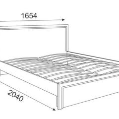 Кровать 1.6 Беатрис М07 Стандарт с ортопедическим основанием (Орех гепланкт) в Кировграде - kirovgrad.mebel24.online | фото 2