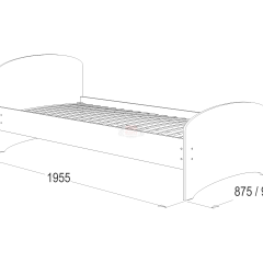 Кровать-4 одинарная (900*1900) в Кировграде - kirovgrad.mebel24.online | фото 2