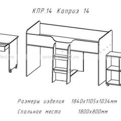 КАПРИЗ-14 Кровать 800 двухъярусная без рисунка в Кировграде - kirovgrad.mebel24.online | фото 2