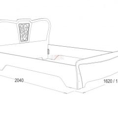 Кровать двойная 1400 Ольга-12 МДФ без основания в Кировграде - kirovgrad.mebel24.online | фото 2