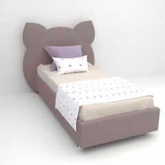 Кровать Котя с ортопедическим основанием 800 (велюр темный-серый) в Кировграде - kirovgrad.mebel24.online | фото