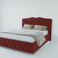 Кровать Нягань с ПМ 1600 (велюр бордо) в Кировграде - kirovgrad.mebel24.online | фото