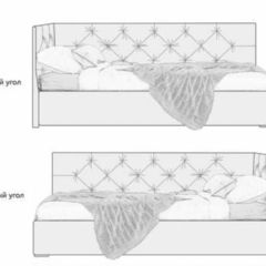 Кровать угловая Лилу интерьерная +основание (90х200) в Кировграде - kirovgrad.mebel24.online | фото 2