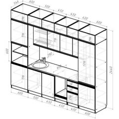 Кухонный гарнитур Ноктюрн люкс 3000 мм в Кировграде - kirovgrad.mebel24.online | фото 2