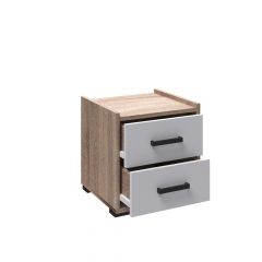 Модульная Спальня Соната (Белый/Дуб сонома) в Кировграде - kirovgrad.mebel24.online | фото 4