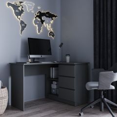 МОРИ МС-16 Стол угловой УНИ (графит) в Кировграде - kirovgrad.mebel24.online | фото