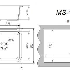 Мойка кухонная MS-12 (780х495) в Кировграде - kirovgrad.mebel24.online | фото 3