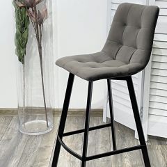Полубарный стул CHILLI-QB SQUARE графит #14, велюр / черный каркас (H=66cm) М-City в Кировграде - kirovgrad.mebel24.online | фото 4