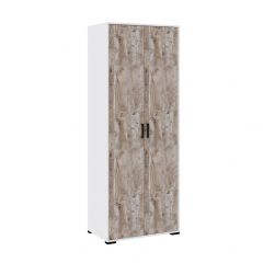Прихожая Бриз Шкаф платяной (Белый/ Дуб юкон) в Кировграде - kirovgrad.mebel24.online | фото