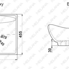 Раковина MELANA MLN-7211 в Кировграде - kirovgrad.mebel24.online | фото 2