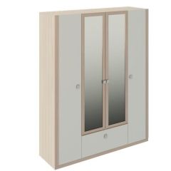 Шкаф 4 двери Глэдис М24 (ЯШС/Белый) в Кировграде - kirovgrad.mebel24.online | фото