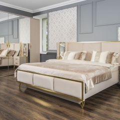 Шкаф 5-ти ств с зеркалами Lara (бежевый глянец) в Кировграде - kirovgrad.mebel24.online | фото 4