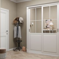 Шкаф-купе 1500 серии NEW CLASSIC K4+K4+B2+PL4 (2 ящика+F обр. штанга) профиль «Капучино» в Кировграде - kirovgrad.mebel24.online | фото