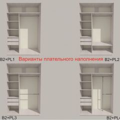 Шкаф-купе 1500 серии SILVER S3+S4+B2+PL4 (2 ящика+F обр.штанга) профиль «Серебро» в Кировграде - kirovgrad.mebel24.online | фото 6
